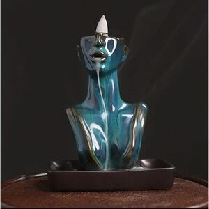 New ANTHRO Cone Incense Burner ethereal smoking woman